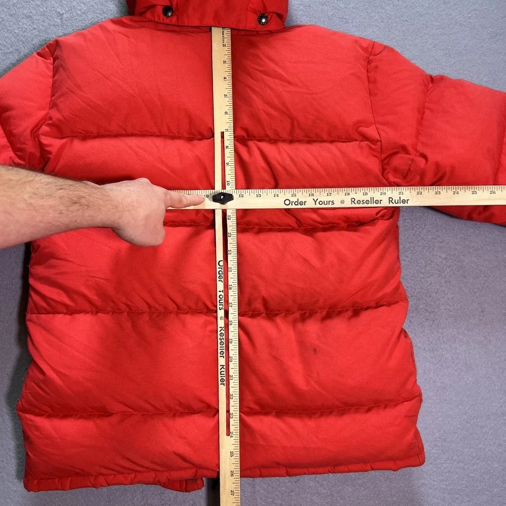 Vintage The North Face Jacket Mens M Red Down Puffer Hooded Parka Ski Outdoor